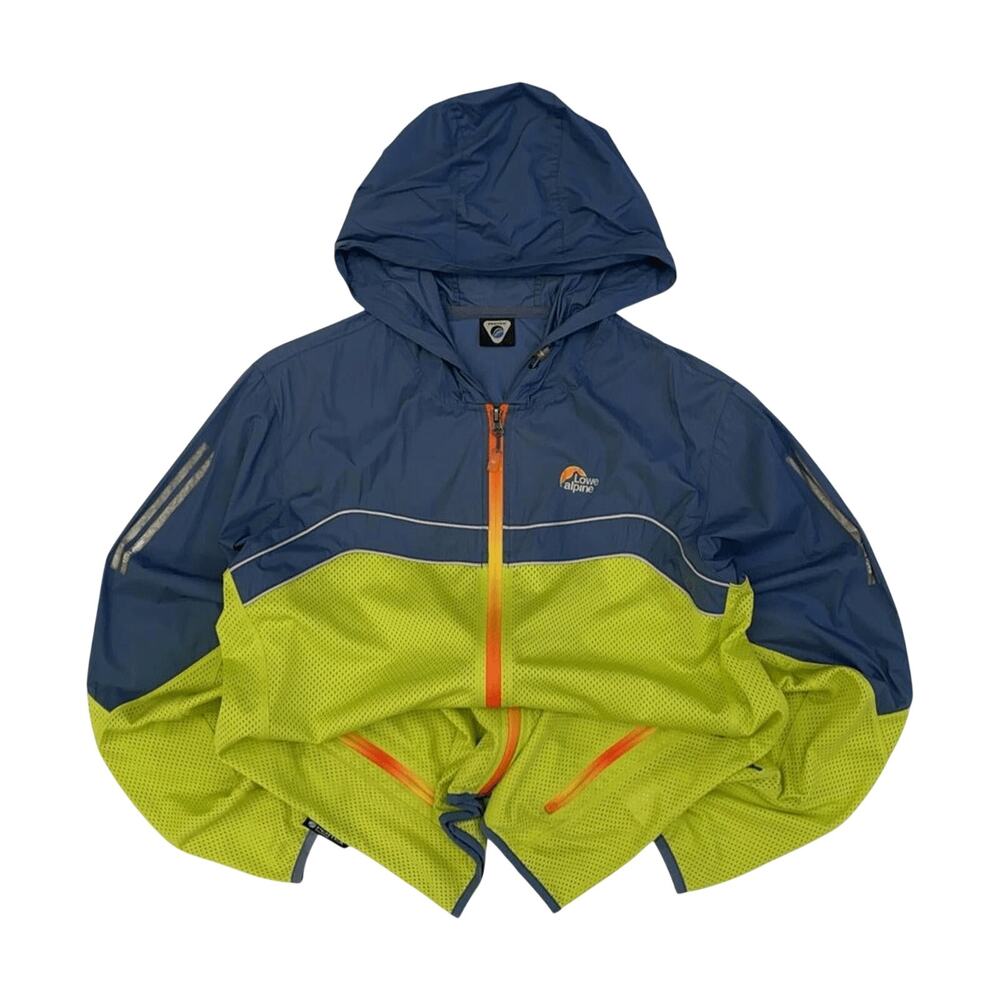 Lowe Alpine Colorblock Hooded Windbreaker Yellow M